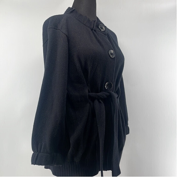 Vince tie front cardigan sweater cashmere cotton blend luxury minimalist sz sm - Picture 9 of 12